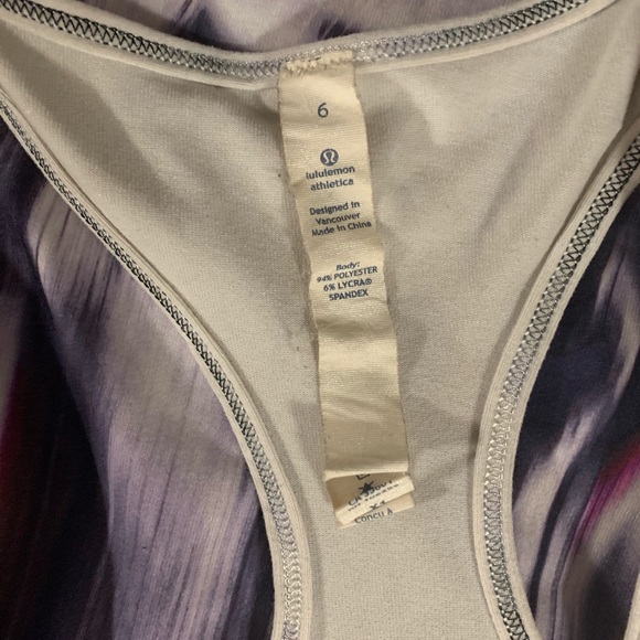 Lululemon Sz2 Tunic Racer-back Purple Marble - Picture 7 of 8